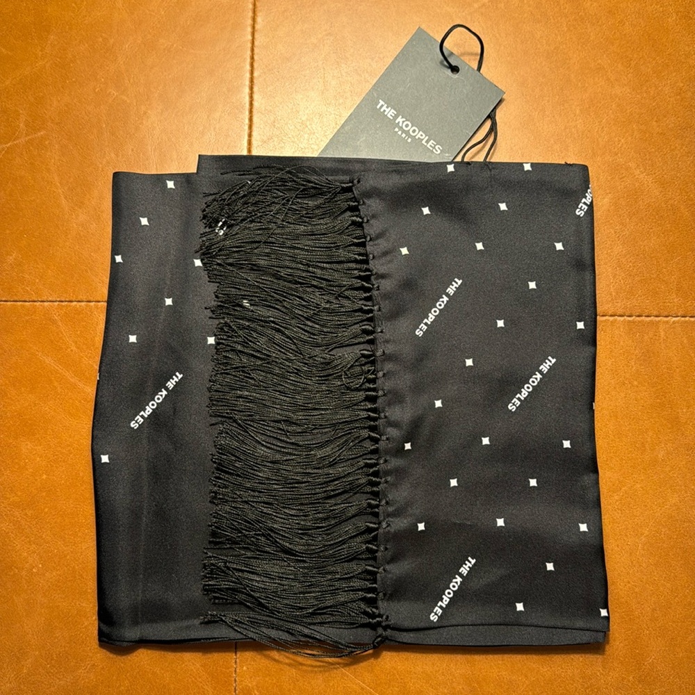 The Kooples Paris Printed Scarf 100% Silk